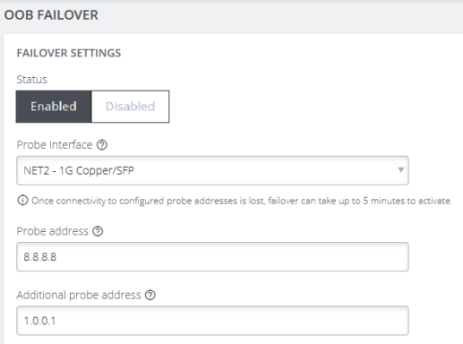 Out Of Band Failover