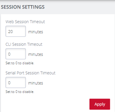 Session Settings
